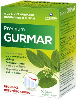 Přírodní produkt SWISS MED Pharmaceuticals Premium Gurmar 60 cps.