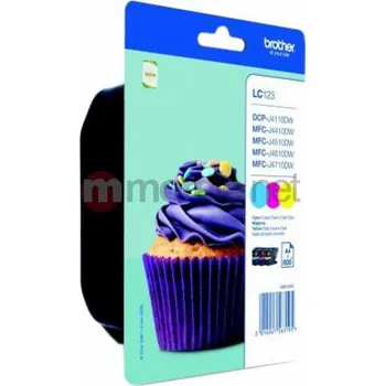 Počítačové příslušenství Brother sada originálních inkoustů LC123RBWBP (azurová, purpurová, žlutá)
