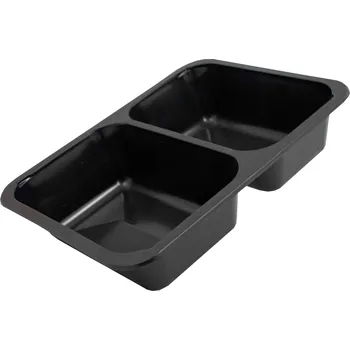 miska na zatavení 227x178x50 mm, PP, 2-dílná, černá, P (20 ks/balení)