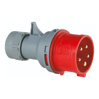 Elektrická zásuvka 025-6TT vidlice TURBO TWIST 5-pólová bezšroubová, 32A/400V, 6H, IP44, PCE