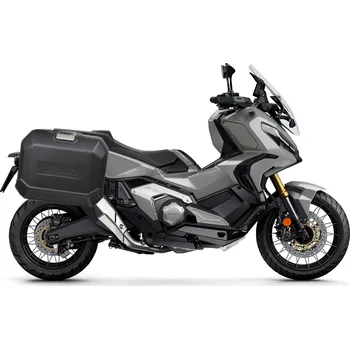 Zavazadlo na motocykl Kompletní sada bočních černých hliníkových kufrů SHAD TERRA BLACK 36L/36L , včetně montážní sady SHAD HONDA X-ADV 750 130.kitTERRAside-35B