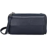 Malá kožená kabelka na mobil L626-002 modrá - moderní psaníčko, CHARM LONDON