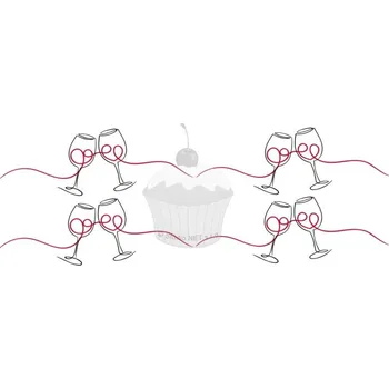 Jedlá dekorace na dort Caketools Jedlý papír "sklenka pro dva" - A4