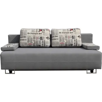 Pohovka Tempo Kondela Elize alova šedá/polštáře vzor