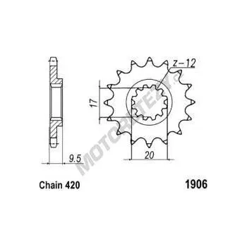 Řetězová sada pro motocykl Řetězové kolečko HUSQVARNA TC 65 rok 17-23