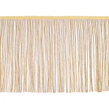 Třásně s lurexem šíře 25 cm, barva 2 zlatá sv.