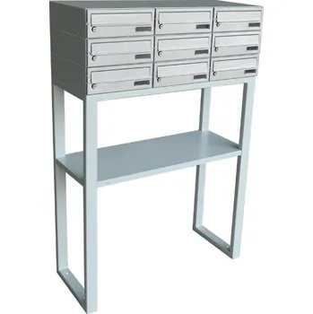 Poštovní schránka Poštovní schránka MB-300 v sestavě se stojanem Barva: RAL 9006 stříbrná