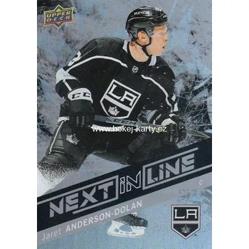 Karetní hra insert RC karta JARET ANDERSON-DOLAN 18-19 Overtime Next in Line číslo NL-15