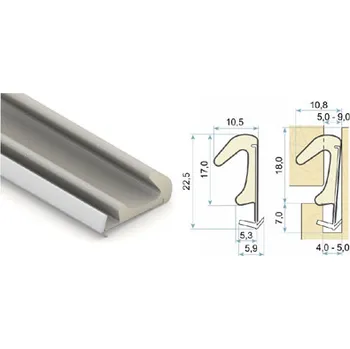Těsnění do okna a dveří Těsnicí profil Q-LON 3109 - vstupní dveře (šedá / 100m)