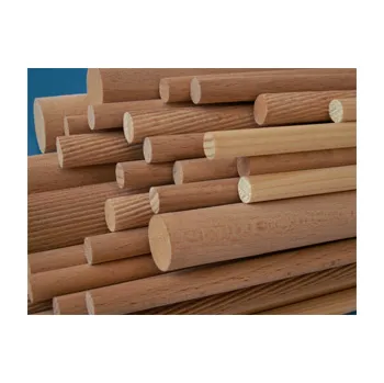 Jednorázové nádobí Dřevěné hůlky (kód: MVRD8 / 8mm x 0,5 m / rýhované / 1ks)