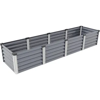 Vyvýšený záhon Vyvýšený záhon Vitavia Linus In & Out 401 L plechový 245 x 65 x 40 cm šedý