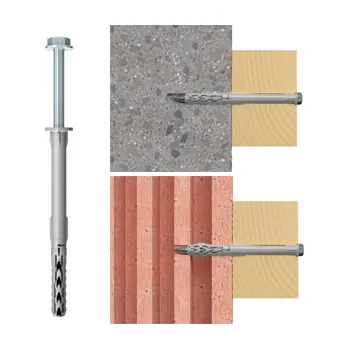 Rámová hmoždinka SXR se šroubem se šestihrannou hlavou (10 x 140/90 FUS A4, TX40/SW13, nylon/nerez / 50ks)