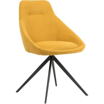 Jídelní židle Žlutá látková jídelní židle Somcasa Celia