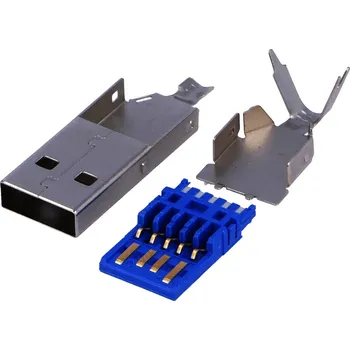 Elektrický konektor Konektor USB A vidlice 3.0 na kabel | KONDIK.cz