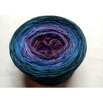 Příze Zázrak merino 3-nitka 1000m s lurexovou nitkou (Duhové klubko Zázrak merino)