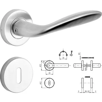 Dveřní kování Dveřní kování NAPOLI (WC - Pro WC / nerez mat / 1ks)