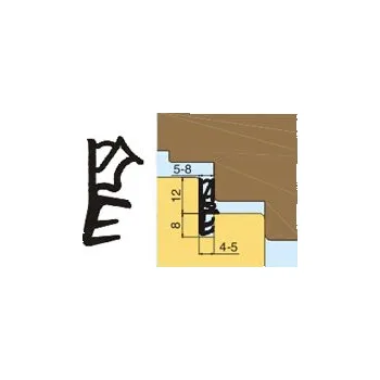 Těsnění do okna a dveří Těsnící profil SH 112 (hn.rustik / 150m)