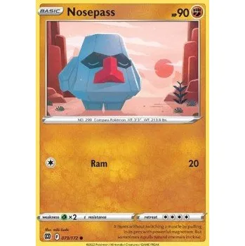 Sběratelská karetní hra Pokémon BRS 073/172 Nosepass - Brilliant Stars Stav: Near Mint, Verze: REVERSE HOLO