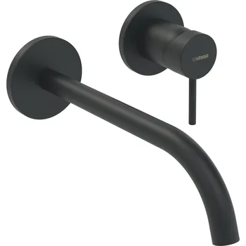 Vodovodní baterie Hansapublic - podomítková umyvadlová baterie, vyložení 300 mm, vrchní sada, černá 5795217133