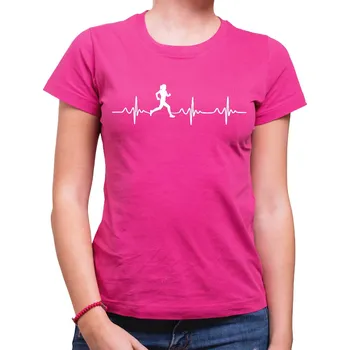 Tričko - EKG Běh, Barva látky ružová, Střih Pánsky / UNISEX, Velikost Dětské 134cm/8let