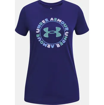 Dívčí tričko Dívčí tričko Under Armour UA Tech Wordmark SSC 1377018-468 Modrá YLG