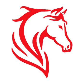 Samolepící dekorace SAMOLEPKA Kůň 095 pravá (10 - červená) NA AUTO, NÁLEPKA, FÓLIE, POLEP, TUNING, VLASTNÍ TEXT, TISK, AUTOSAMOLEPKY.cz, POLEPY, OBRÁZEK, LOGO, SAMOLEPKY