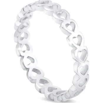 Prsten biju Dámský jemný prsten z chirurgické oceli, složený ze srdíček 4000251 Velikost prstenu - obvod: 62 mm
