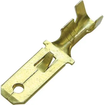 Kabelové oko 280101 Kolík mosazný s jazýčkem 0,5 - 1 mm2, 6,3 x 0,8, Haupa