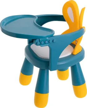 Jídelní židlička Krmící židlička 2v1 žlutá/modrá