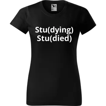 Dámské tričko - Studying Barva: Růžová, Velikost: 2XL