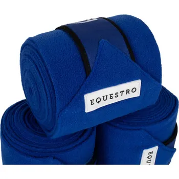 Koňské kamaše Fleecové bandáže Equestro Barevná: Červená/černá