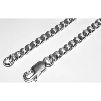 Řetízek Stříbrný řetízek siný Curb K 1,0 - 50 cm (Stříbrný řetízek Curb)