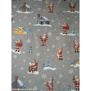 LÁTKA vánoční domeček šedá