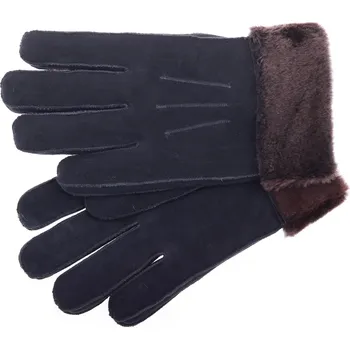 Rukavice Splus Kožešinové rukavice PR61 černé vel. L/XL velur s melírovaným vlasem kožešiny