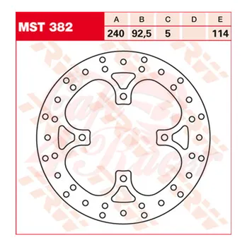 Brzdový kotouč Brzdový kotouč TRW Lucas MST382, pevný