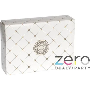 Jednorázové nádobí Krabice dortová 207 x 192 x 90 mm tisk &#039;Rozeta&#039;