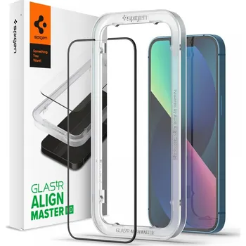 Náhradní kryt pro mobilní telefon Ochranné tvrzené sklo Spigen Alm Glass Fc iPhone 13 Pro Max / 14 Plus black