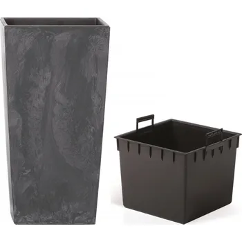 Květináč Prosperplast květináč URBI SQUARE Beton Effect 40 cm Antracit