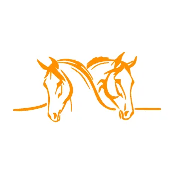 Samolepící dekorace Koníci 006 levá (06 - oranžová) SAMOLEPKA NA AUTO, NÁLEPKA, FÓLIE, POLEP, TUNING, VLASTNÍ TEXT, TISK, AUTOSAMOLEPKY.cz, POLEPY, OBRÁZEK, LOGO, 3D STICKERS