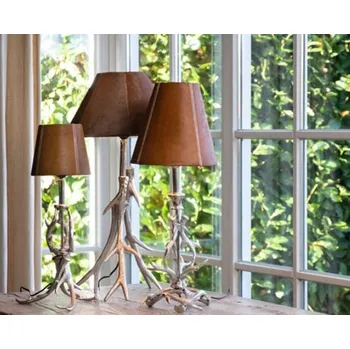 Stojací lampa Stříbrná patice na stolní lampu ve tvaru parohů L - 41*34*58cm