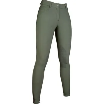 Jezdecké kalhoty HKM Rajtky Sunshine HKM, s gripem na kolenou, dětské, olive green 164