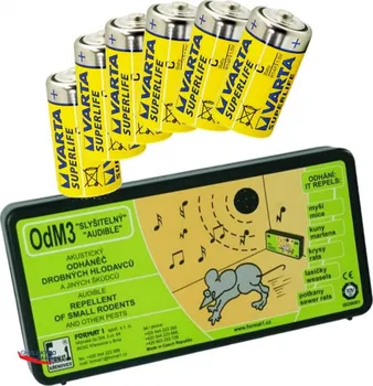 Odpuzovač zvířat Format 1 OdM3 plašič hlodavců a myší + sada baterií