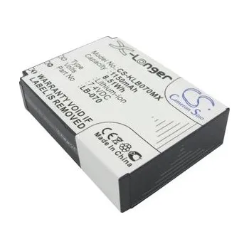 Baterie pro Kodak Pixpro Az651 Astro Zoom, 1150 mAh, Cameron Sino CS-KLB070MX