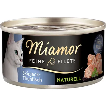 Krmivo pro kočku Miamor Feine Filets Naturelle, skipjack a tuňák, 80g plechovka 24 × 80 g
