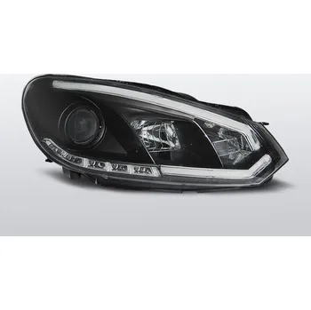 Přední světlomet Přední světla, VW GOLF VI, 2008-2012, ČERNÁ TUBE LIGHTS TRU DRL (88.LPVWI5)