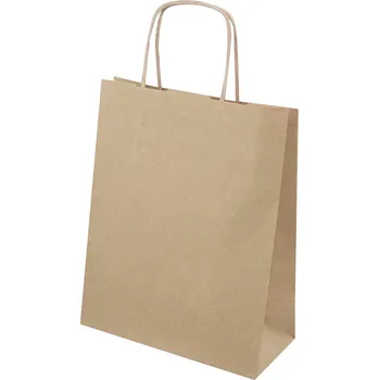 Obalový materiál Papírová EKO taška 180x80x225mm kroucené ucho hnědá 100 ks
