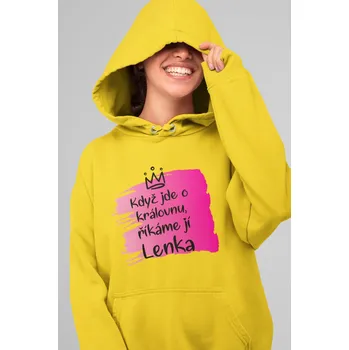 Dámská mikina Dámská mikina Lenka Barva: Žlutá, Velikost: M