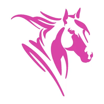 Samolepící dekorace SAMOLEPKA Kůň 097 pravá (16 - růžová) NA AUTO, NÁLEPKA, FÓLIE, POLEP, TUNING, VLASTNÍ TEXT, TISK, AUTOSAMOLEPKY.cz, POLEPY, OBRÁZEK, LOGO, SAMOLEPKY