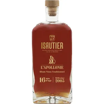 Rum isautier L'Apollonie Rhum Vieux Traditionnel 2005 16 Y.O. 0,7l 55%