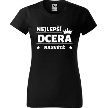 Dámské tričko - Nejlepší dcera na světě Barva: Černá, Velikost: 2XL